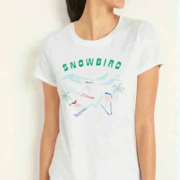 Florida EveryWear Graphic Slub-Knit Tee for Women "Snowbird" print - Picture 1 of 7
